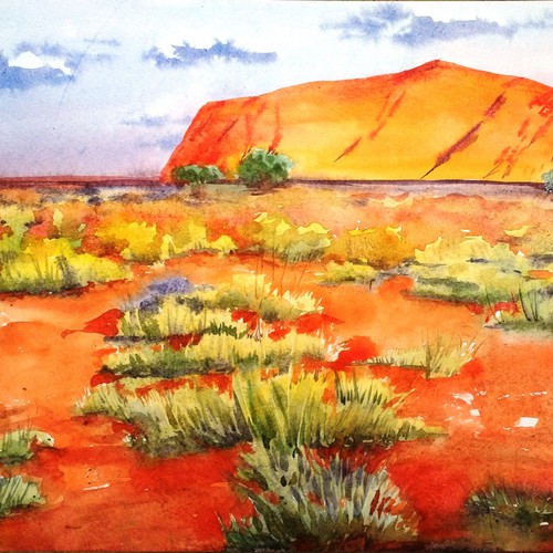 Landscape of the Australian desert.