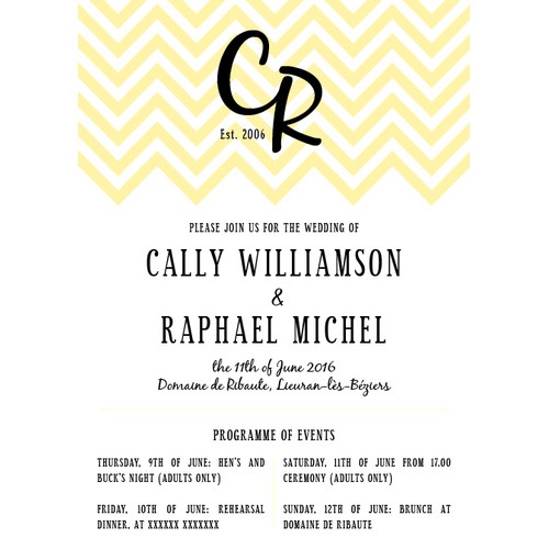 Wedding 'identity' design for invitations