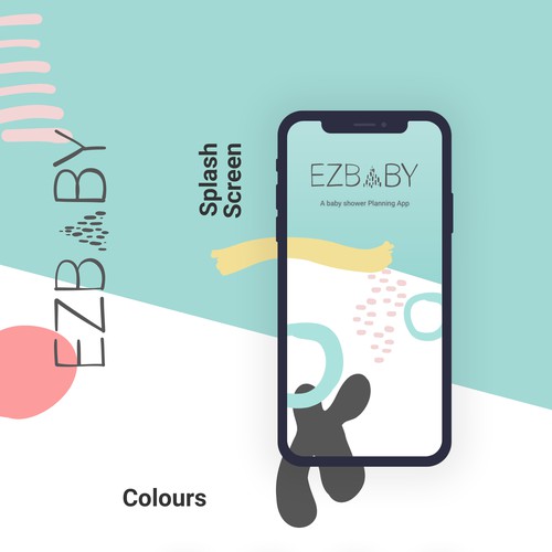 Pastel design for baby shower planning app.