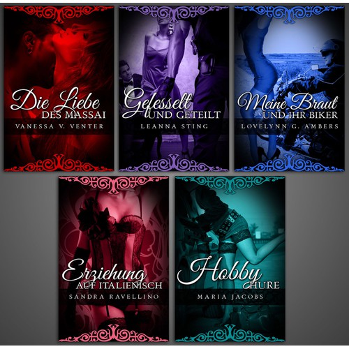 5 Designs for German Erotic Ebook Series 