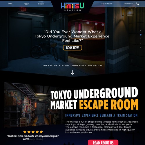 Himitsu Station - Draft Website Design