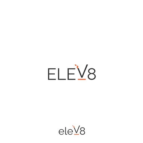 Simple typography logo for Elev8