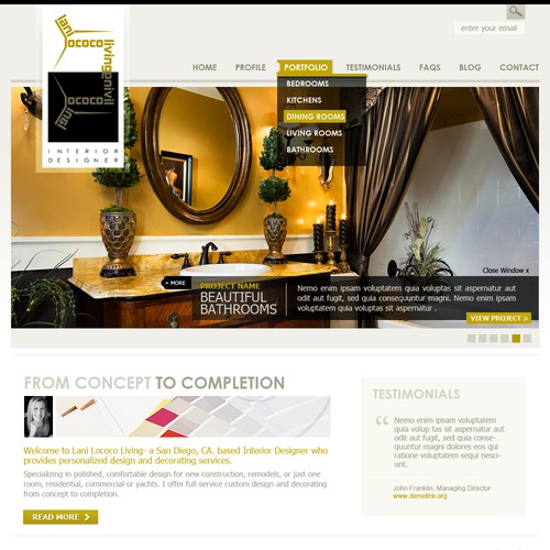 WordPress Design for Lani LoCoco Living