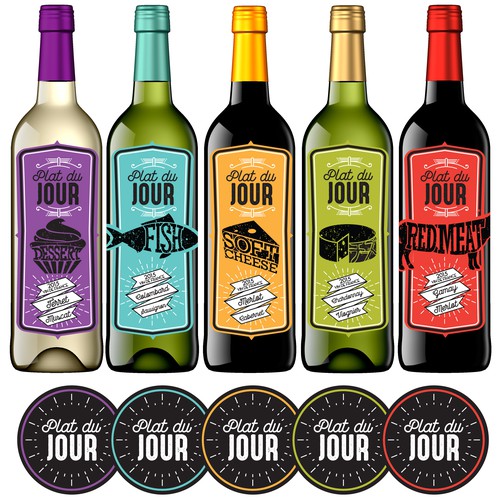 Plat Du Jour Wine Labels