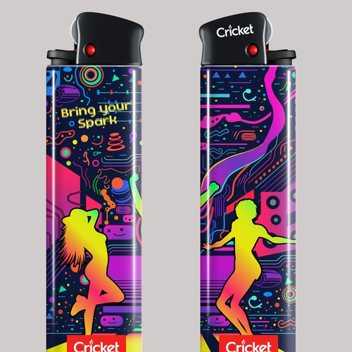 Cricket Lighter label