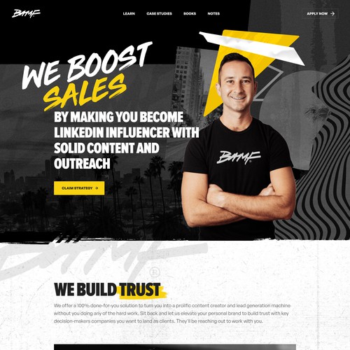 Bold web-desgin concept for BAMF