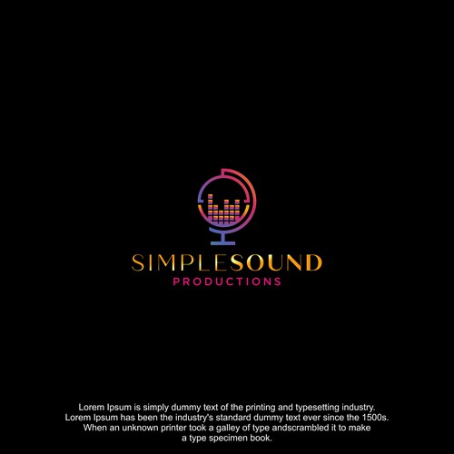 bold logo concept for simple sound design template