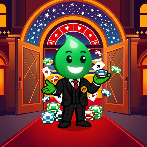 VIP Mascot Illustration for eCheckCasinos.ca – Concierge Style
