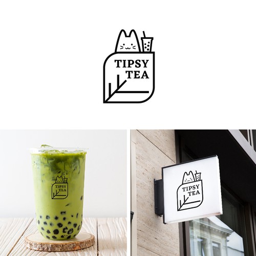 boba tea shop logo