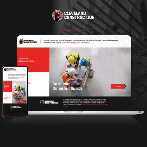 Landing page design for Clevelandconstruction.com