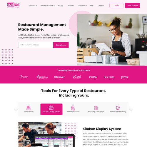 Restaurant management website