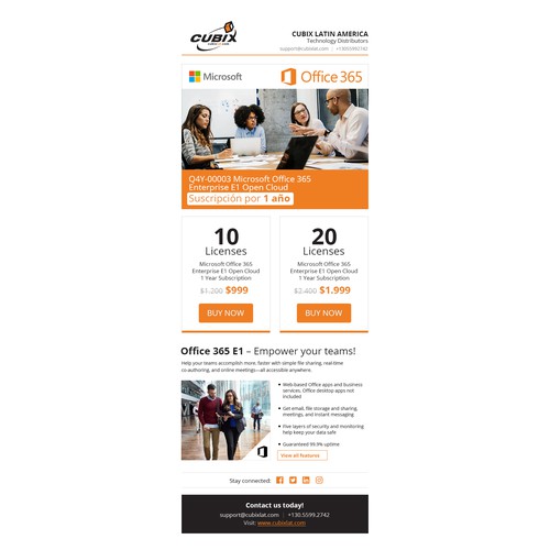 Newsletter - email template for IT distribution company 