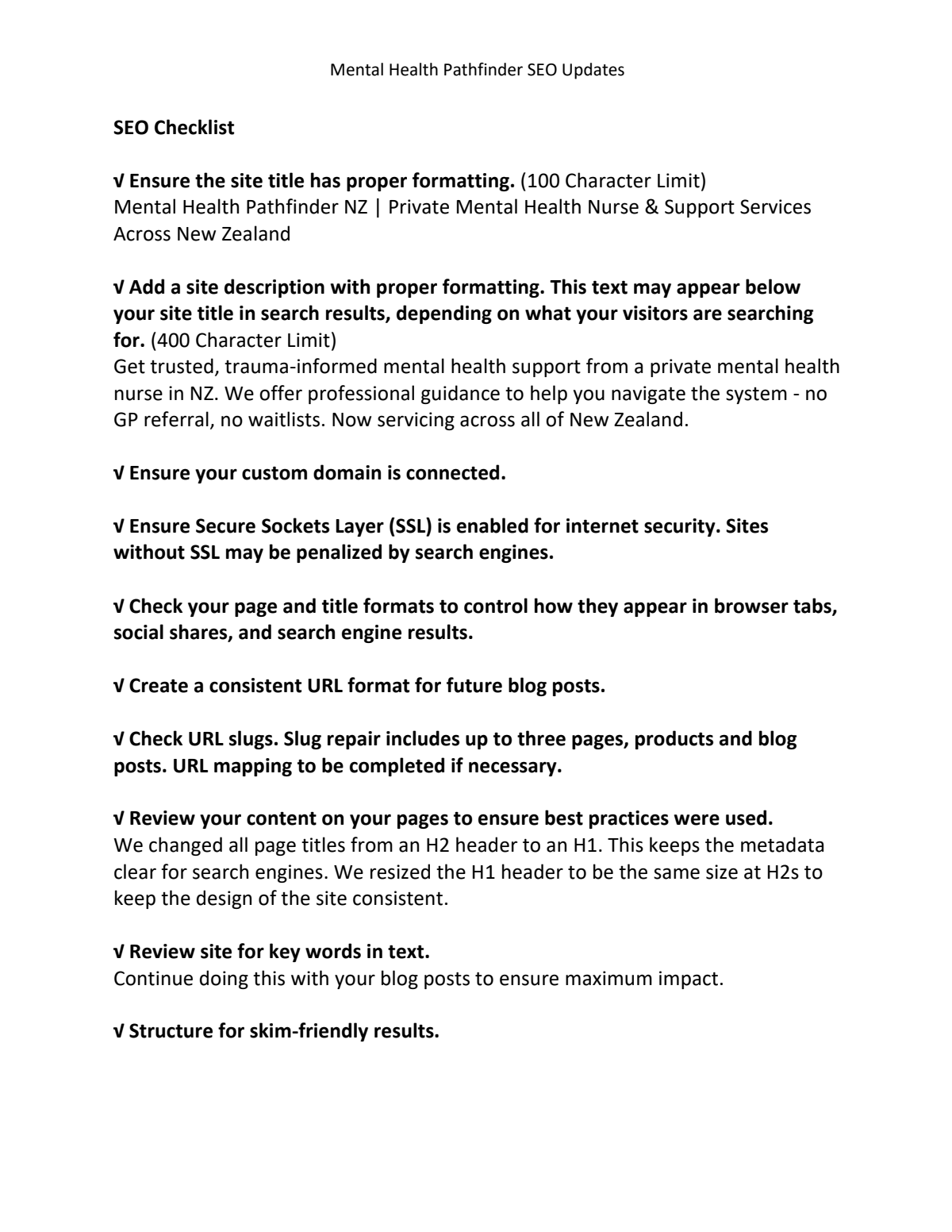 Mental health pathfinder