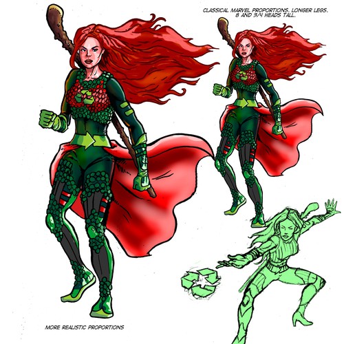 Female superhero concept