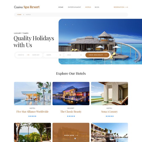 Hotel and casino spa
