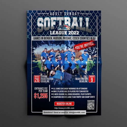 Softball League invitation