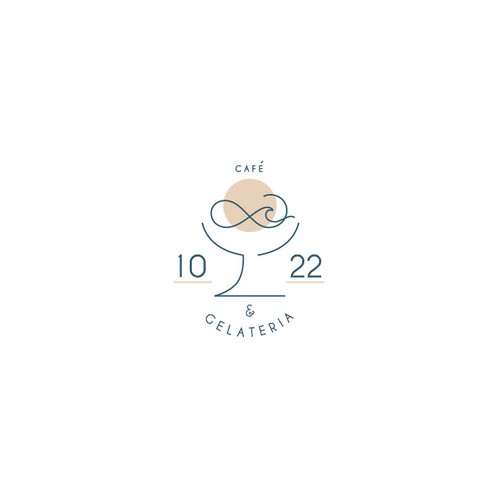 Logo concept for Cafe and Gelateria 10 22 based in San Diego