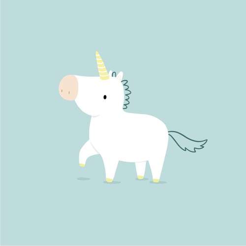 Cute Unicorn Illustration