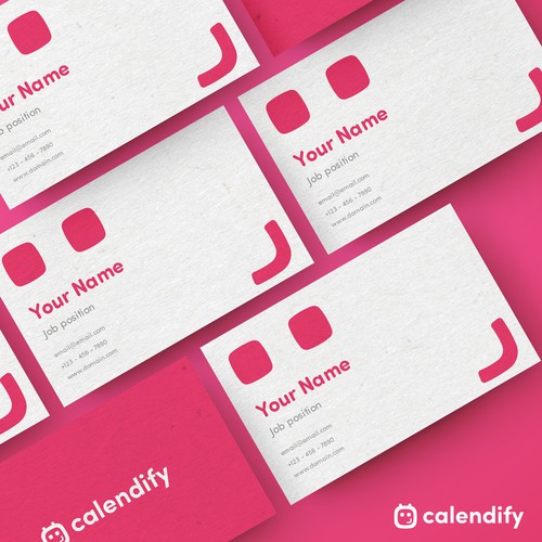 Calendar and smile logo concept