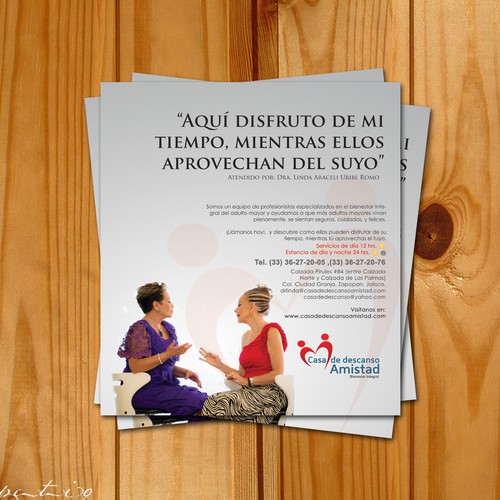 New postcard or flyer wanted for Casa de descanso Amistad