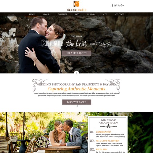 Website Design for San Francisco Wedding Photographers