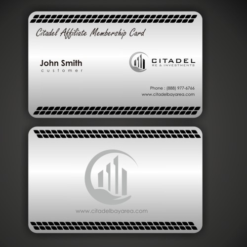 Help create a metallic membership card for Citadel.