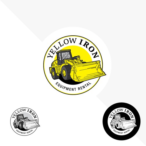 Illustrative logo for heavy equipment rental company
