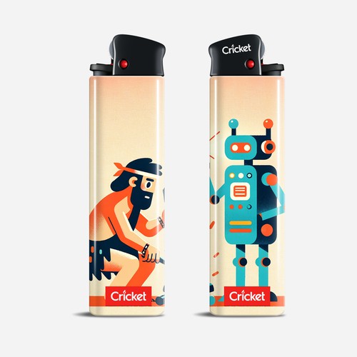 Cricket lighter graphic