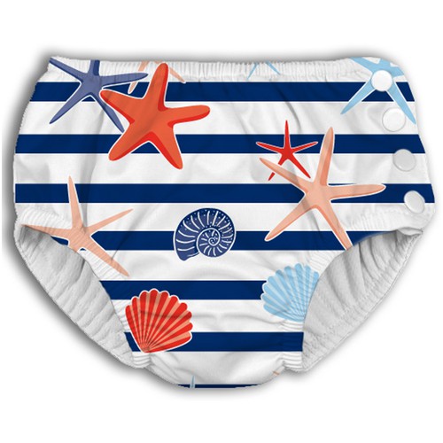 Shells Pattern for Baby Swim Diaper