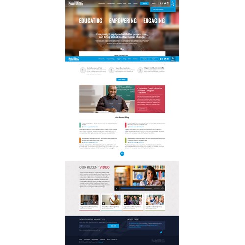 Educational non-profit needs modern, fresh WordPress theme to host content and recruit students