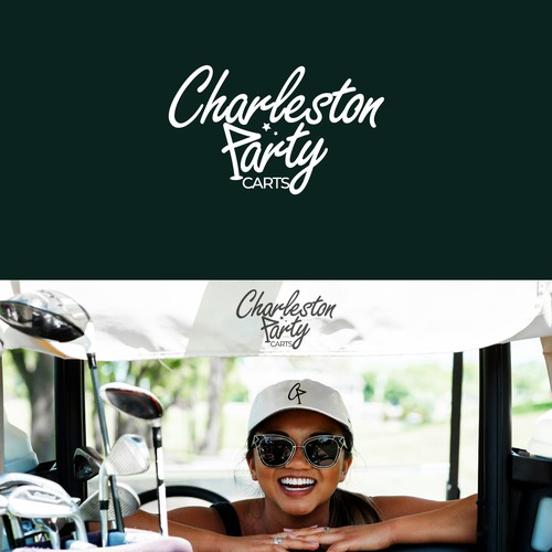 Golf cart rental brand logo design