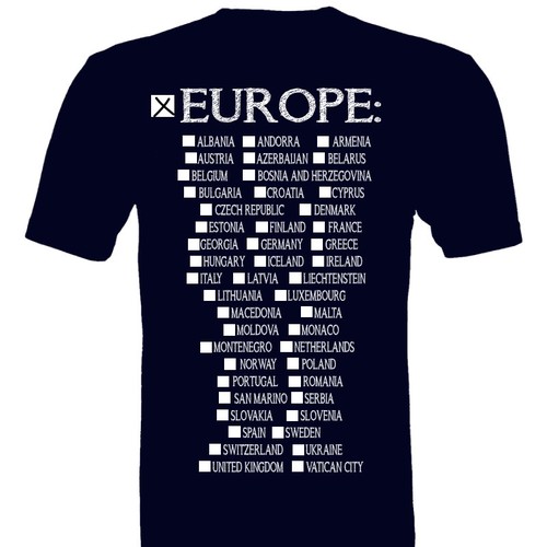 Europe Cities Tshirt