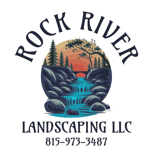 Rock River Landscaping LLC – Nature-Inspired Logo Design