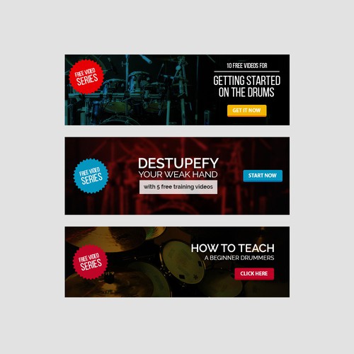 Drum Online Lesson Ads Banner