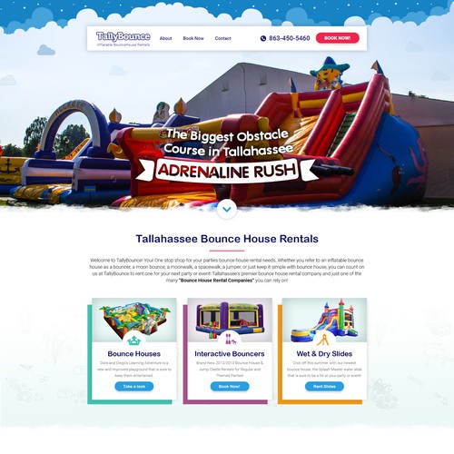 Bounce house Web design