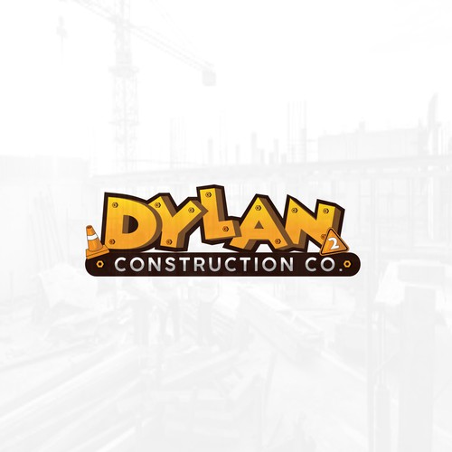 Playful Construction Company Logo For Branded Kids Birthday Party