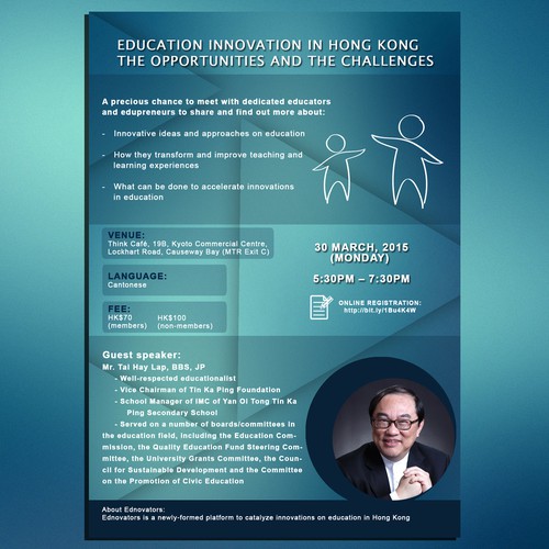 Designing a 1-page flyer for a sharing and networking event about innovations in education