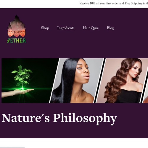 E-commerce Website Design - Women's Hair Care 