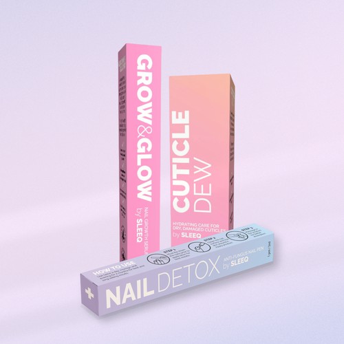 Sleeq Nail Help Packaging Design