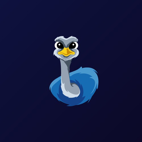 Creative OSTRICH mascot for a Tech company