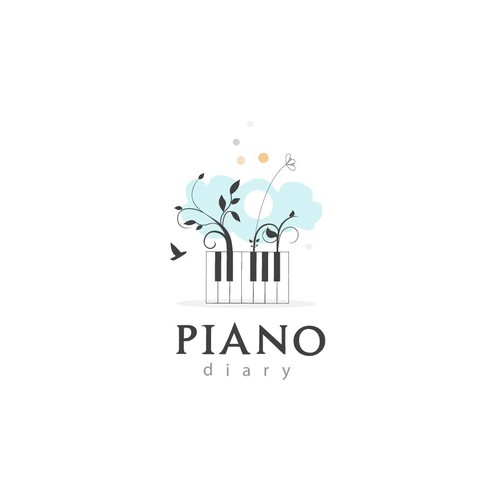 Piano diary logo design