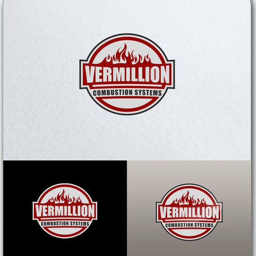 Emblem logo concept for combustion systems