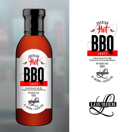 Label entry for BBQ sauce bottle