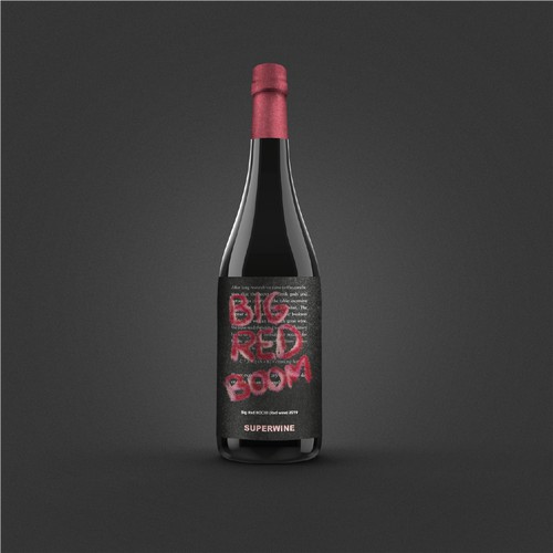 Weinetikett für einen Rotwein