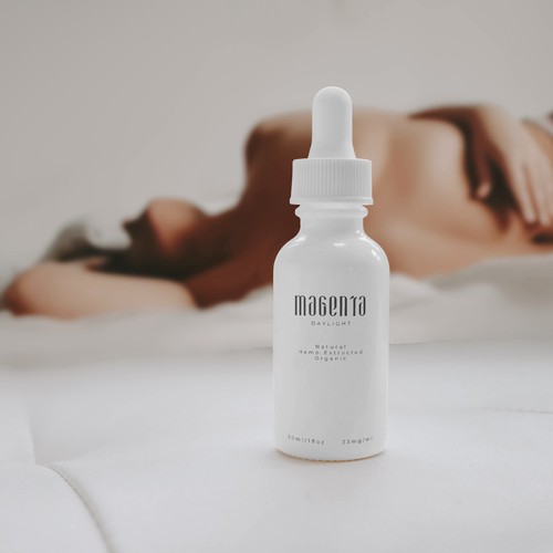 magenta product label design