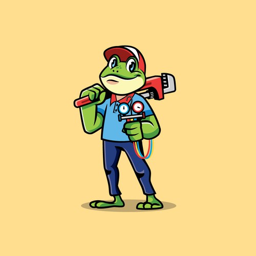 Mascot design Froggy Fix