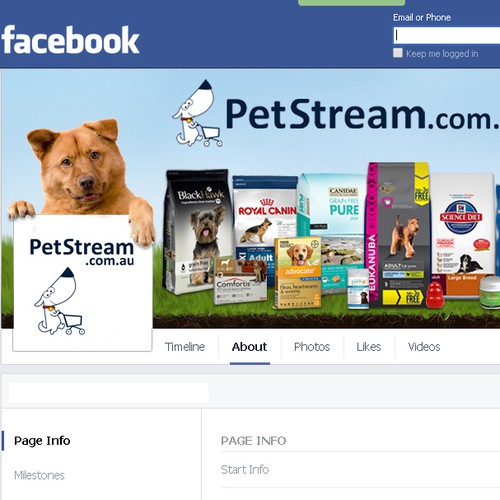 EASY facebook cover photo for an ONLINE PET STORE.