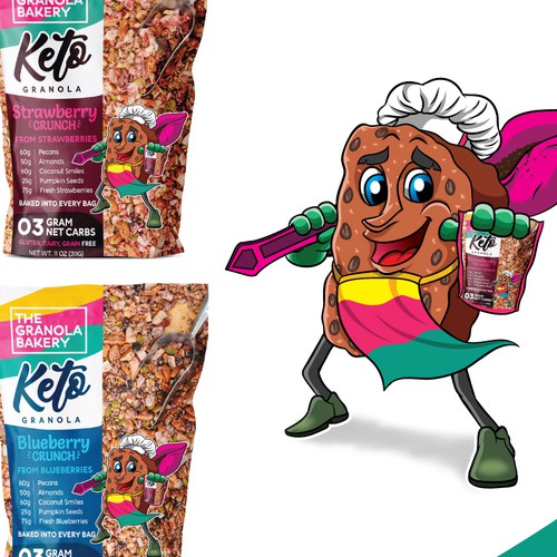 Mascot design for the granola bakery