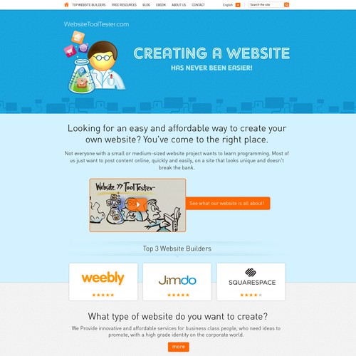 Website tool tester website home page