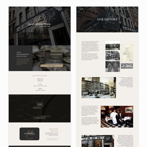 Restaurant website redesign